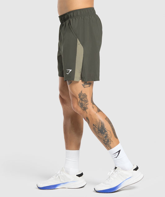 Gymshark Sport 7" Shorts - Strength Green/Utility Green