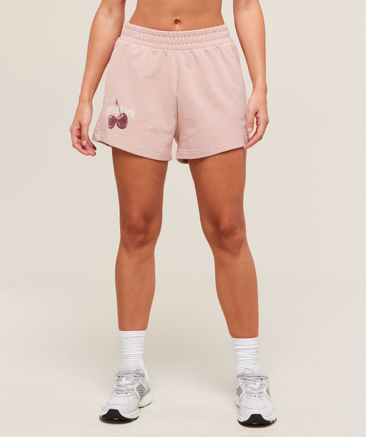 Gymshark Cherry Graphic Shorts - Lift Pink