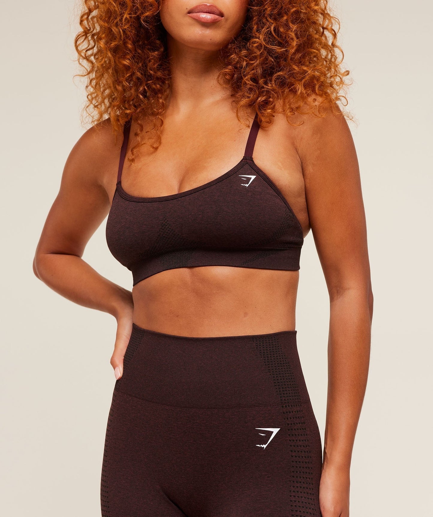 Gymshark Vital Seamless 2.0 Leggings - Rich Maroon/Marl