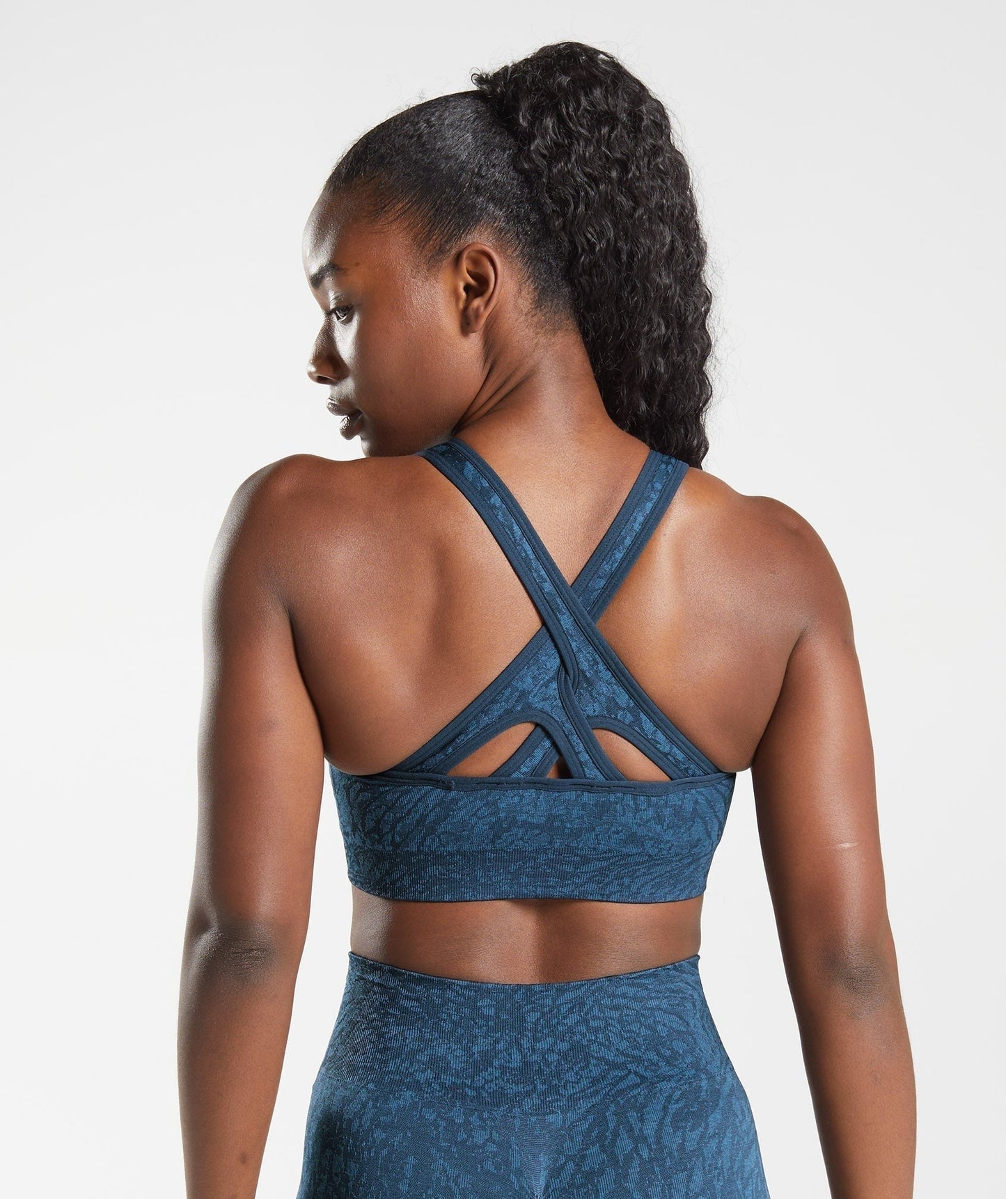 Gymshark Adapt Animal Seamless Sports Bra - Wild | Navy