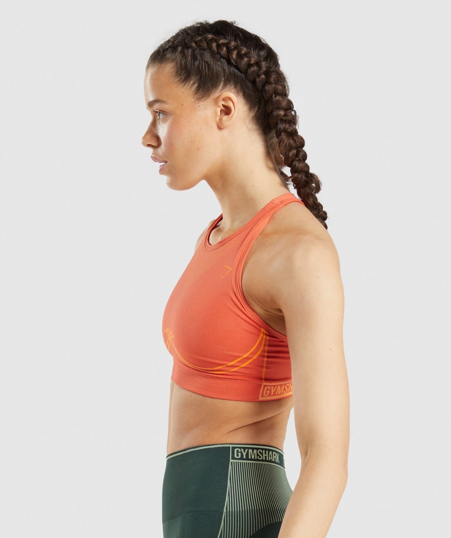 Gymshark Apex Seamless Sports Bra - Papaya Orange/Apricot Orange