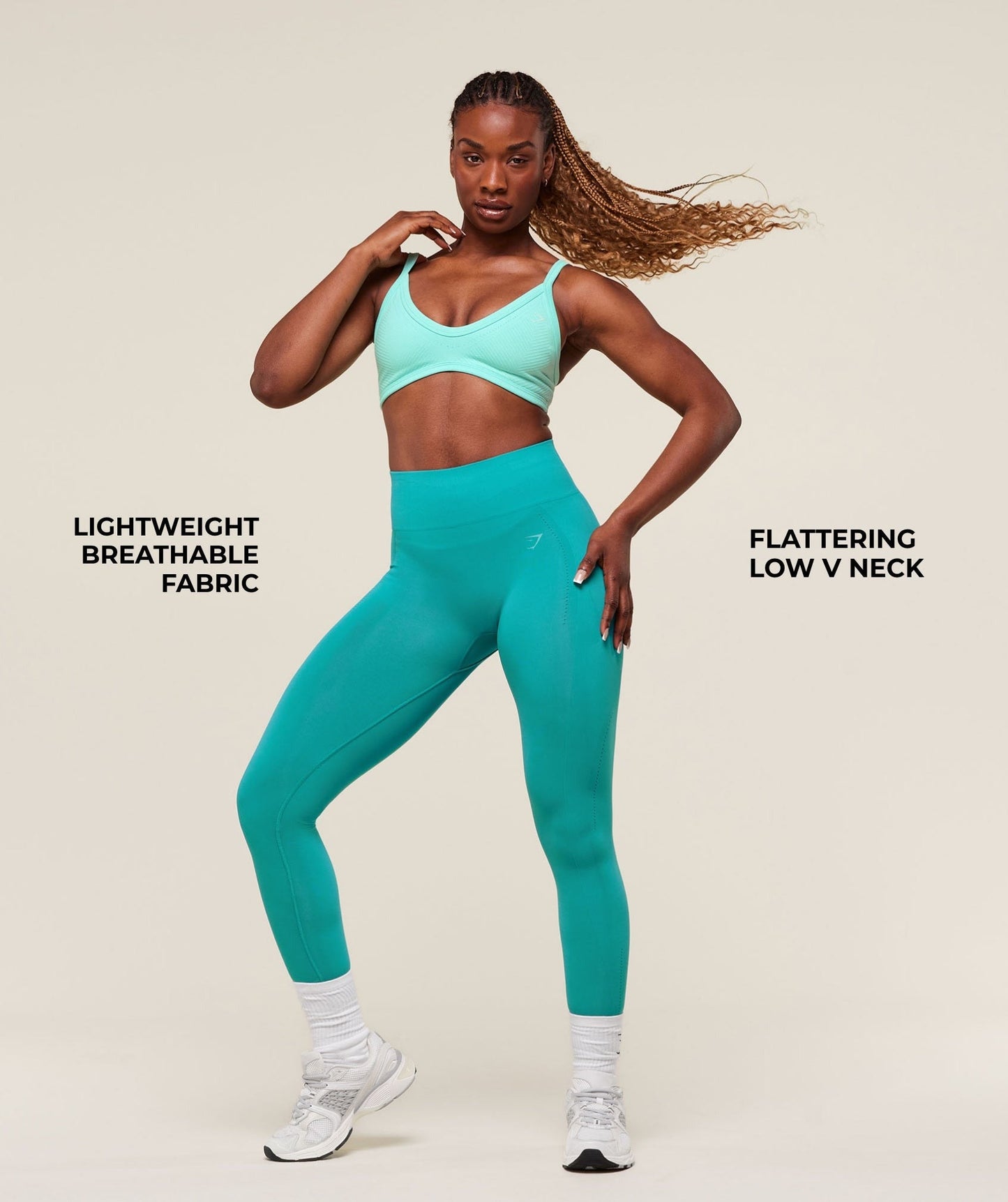 Gymshark Energise Seamless Sports Bra - Pop Turquoise