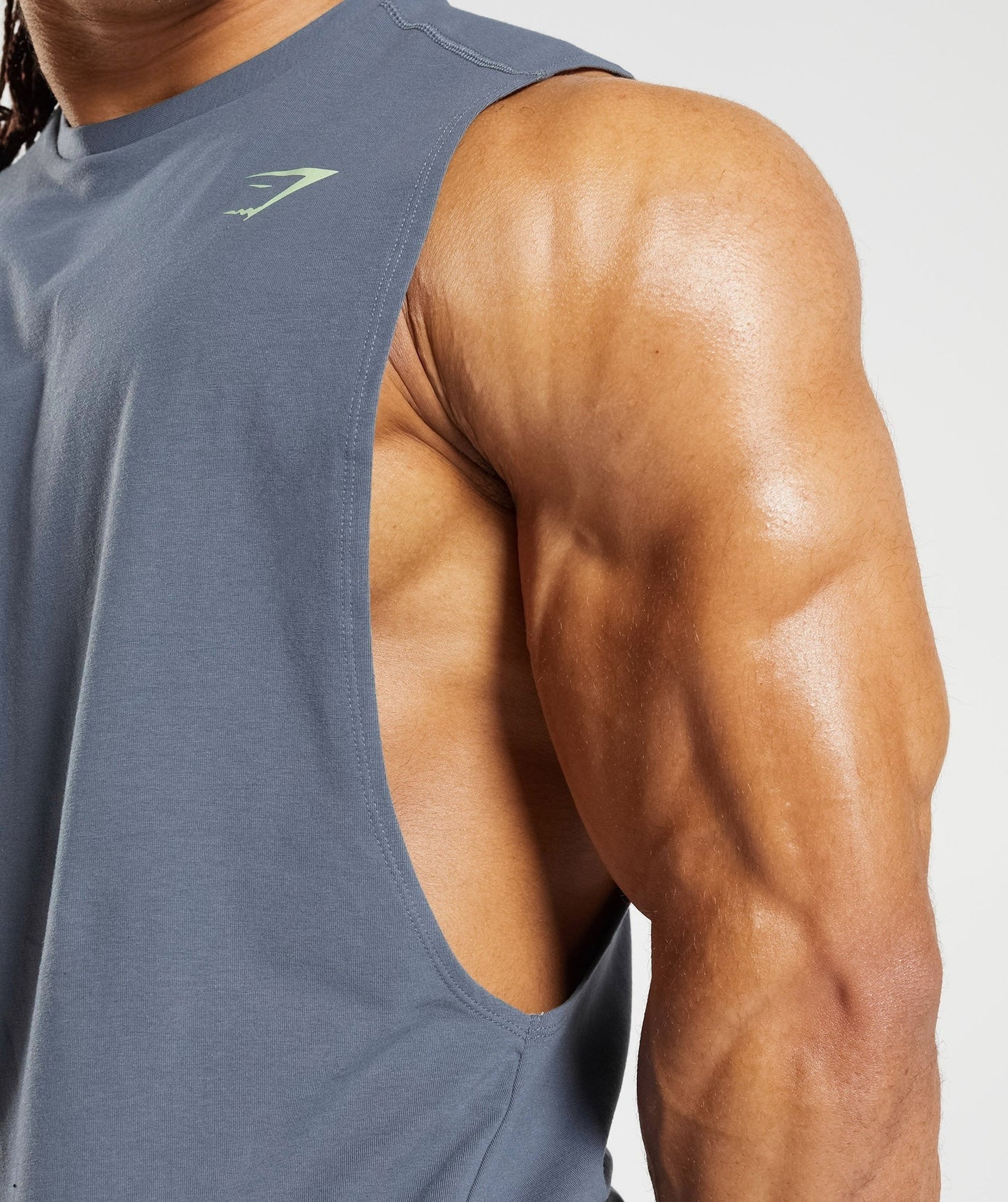 Gymshark Bold Drop Arm Tank - Evening Blue