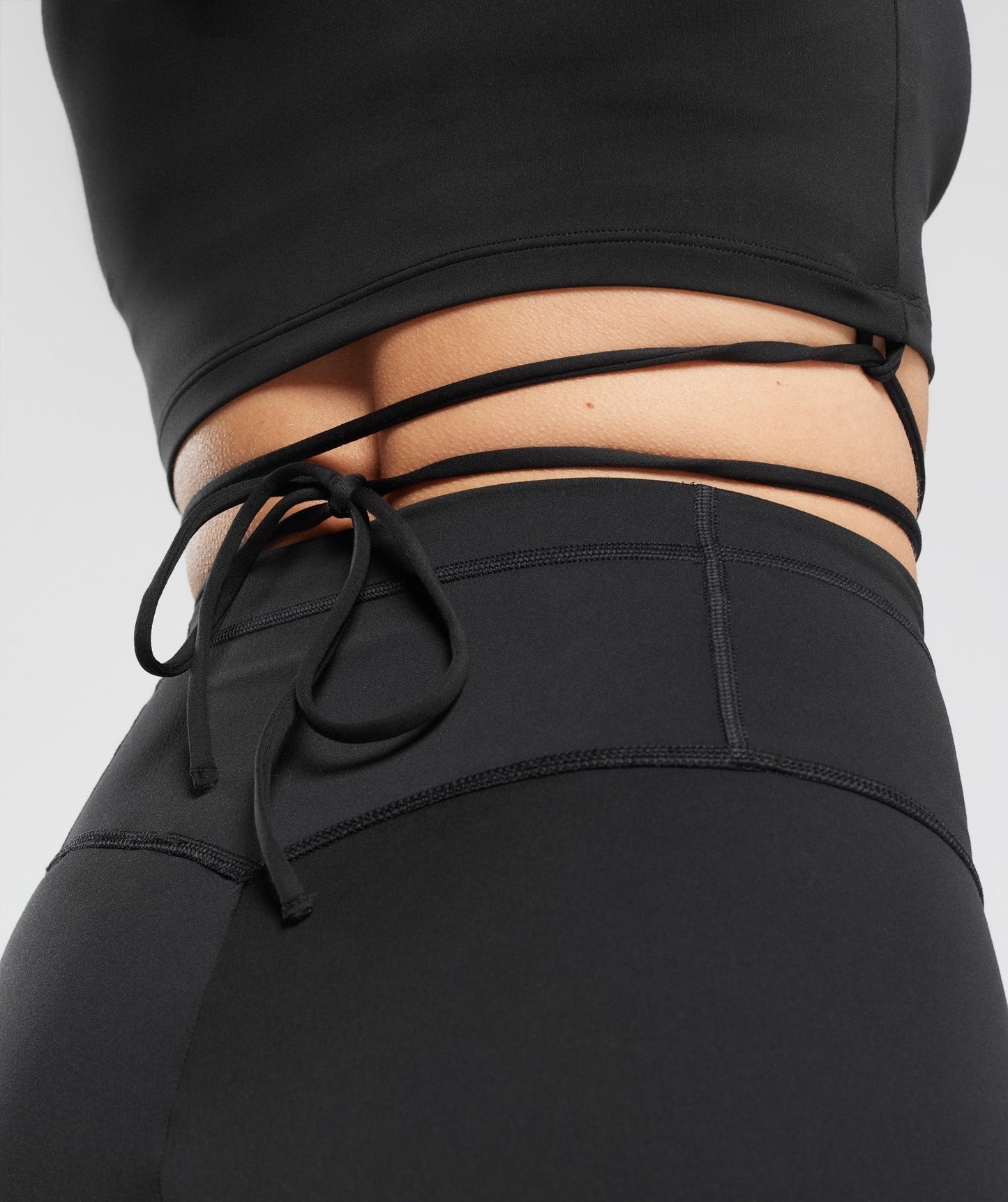 Gymshark Everyday Mock Neck Ribbon T-Shirt - Black