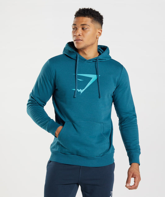 Gymshark Sharkhead Infill Hoodie - Atlantic Blue