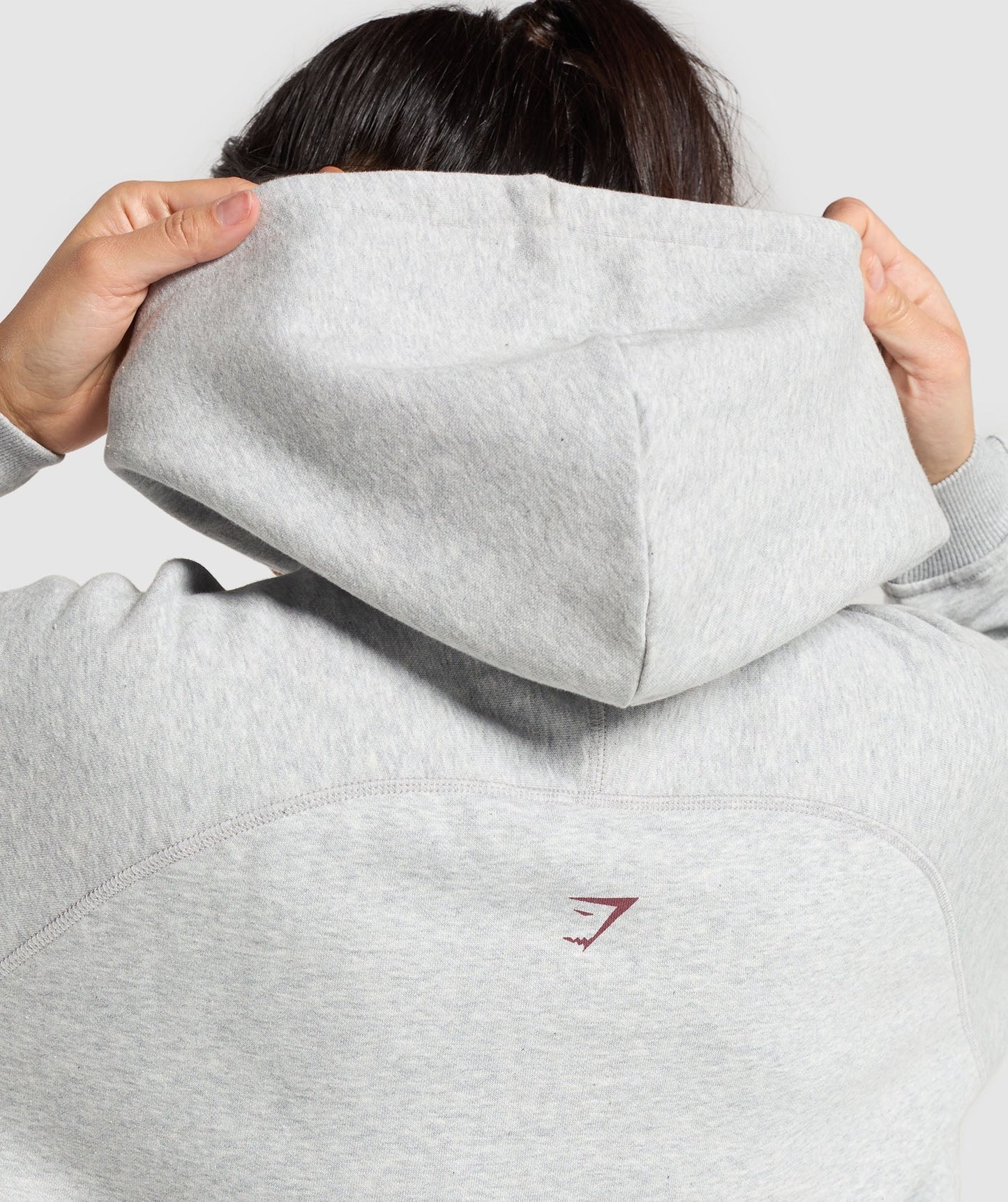 Gymshark Collegiate Lifestyle Hoodie - Light Grey Core Marl