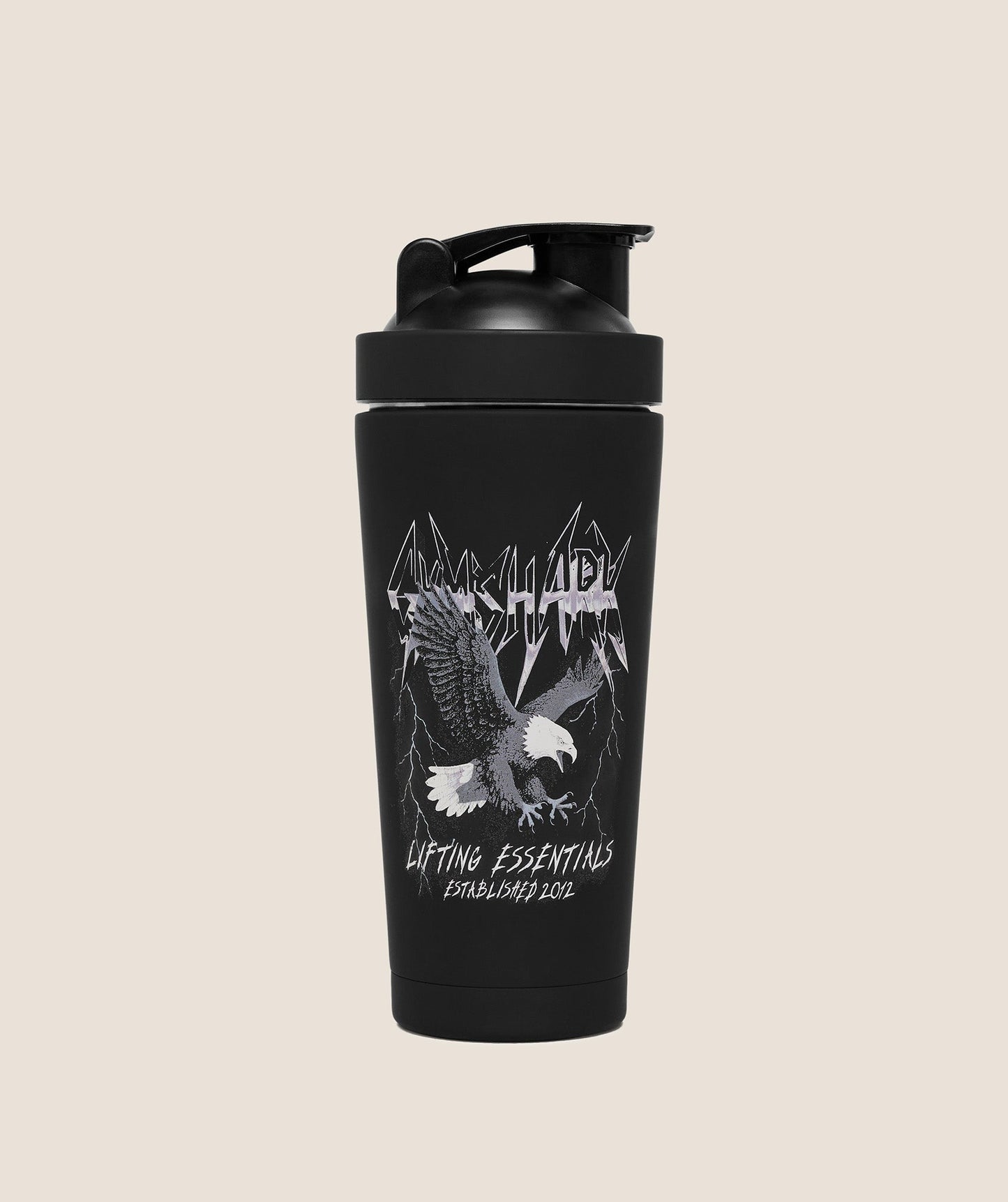 Gymshark Eagle Graphic Metal Shaker - GS Black