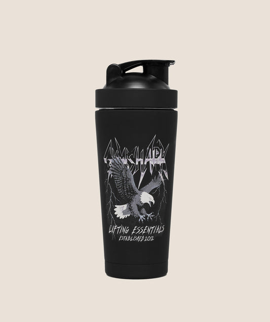 Gymshark Eagle Graphic Metal Shaker - GS Black