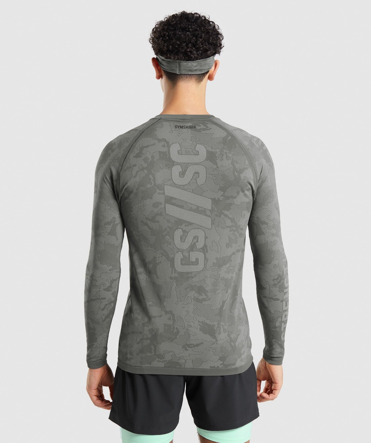 Gymshark //Steve Cook Long Sleeve Seamless T-Shirt - Charcoal Grey/Smokey Grey