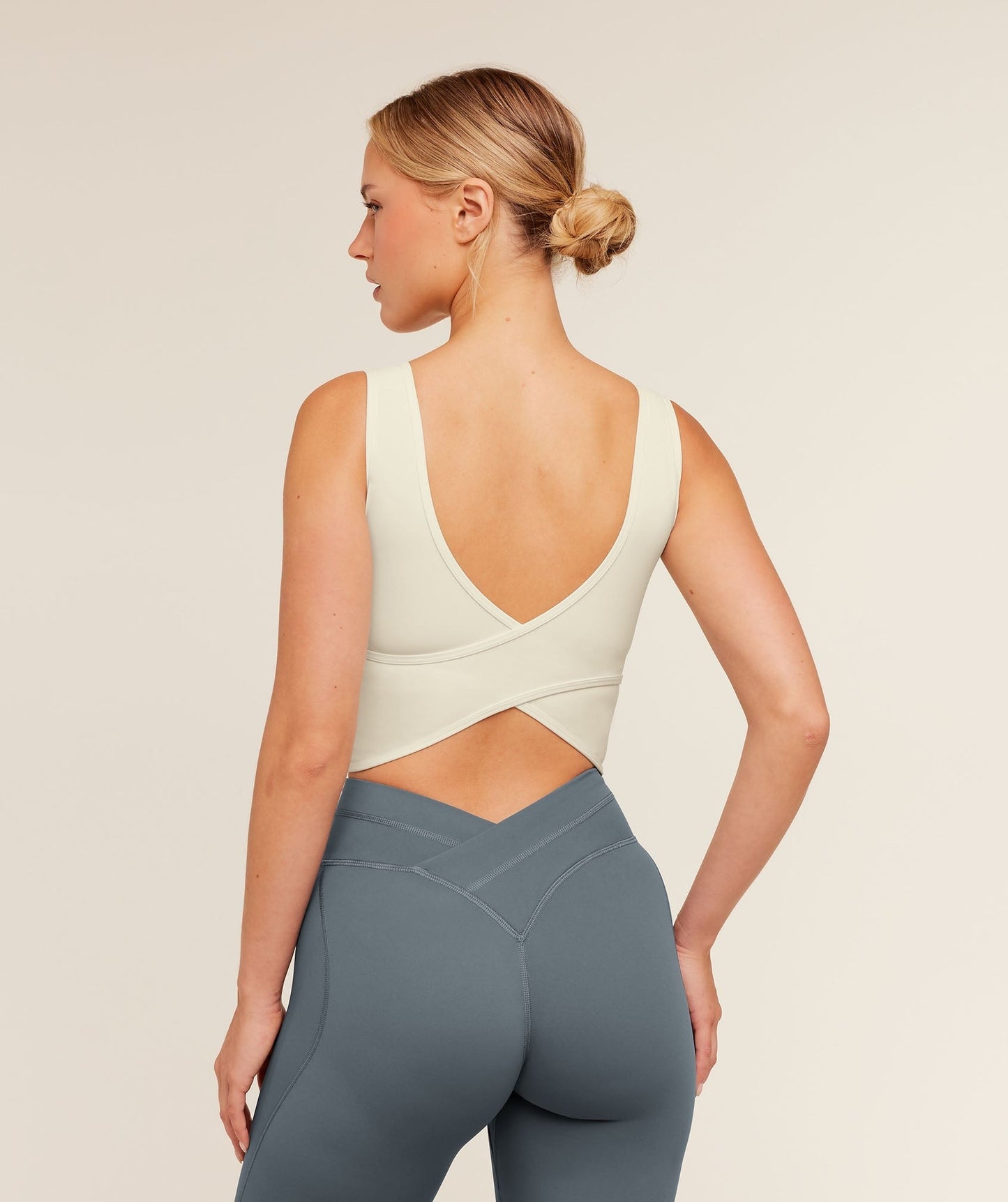 Gymshark Crossover Back Tank - Soft White