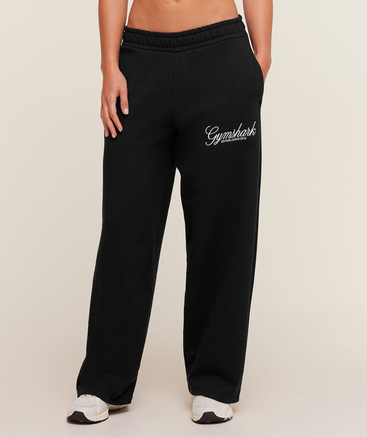 Gymshark Juicy Peach Wide Leg Joggers - Black