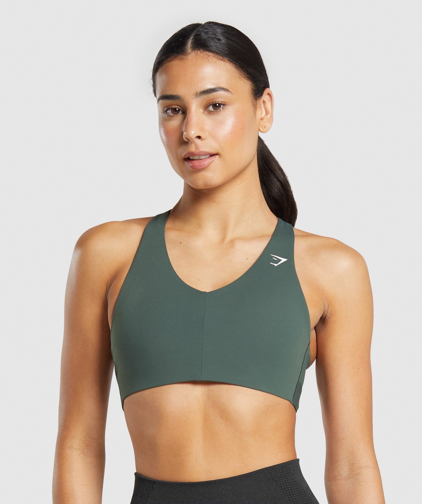 Gymshark Strappy Back Medium Support Sports Bra - Slate Teal