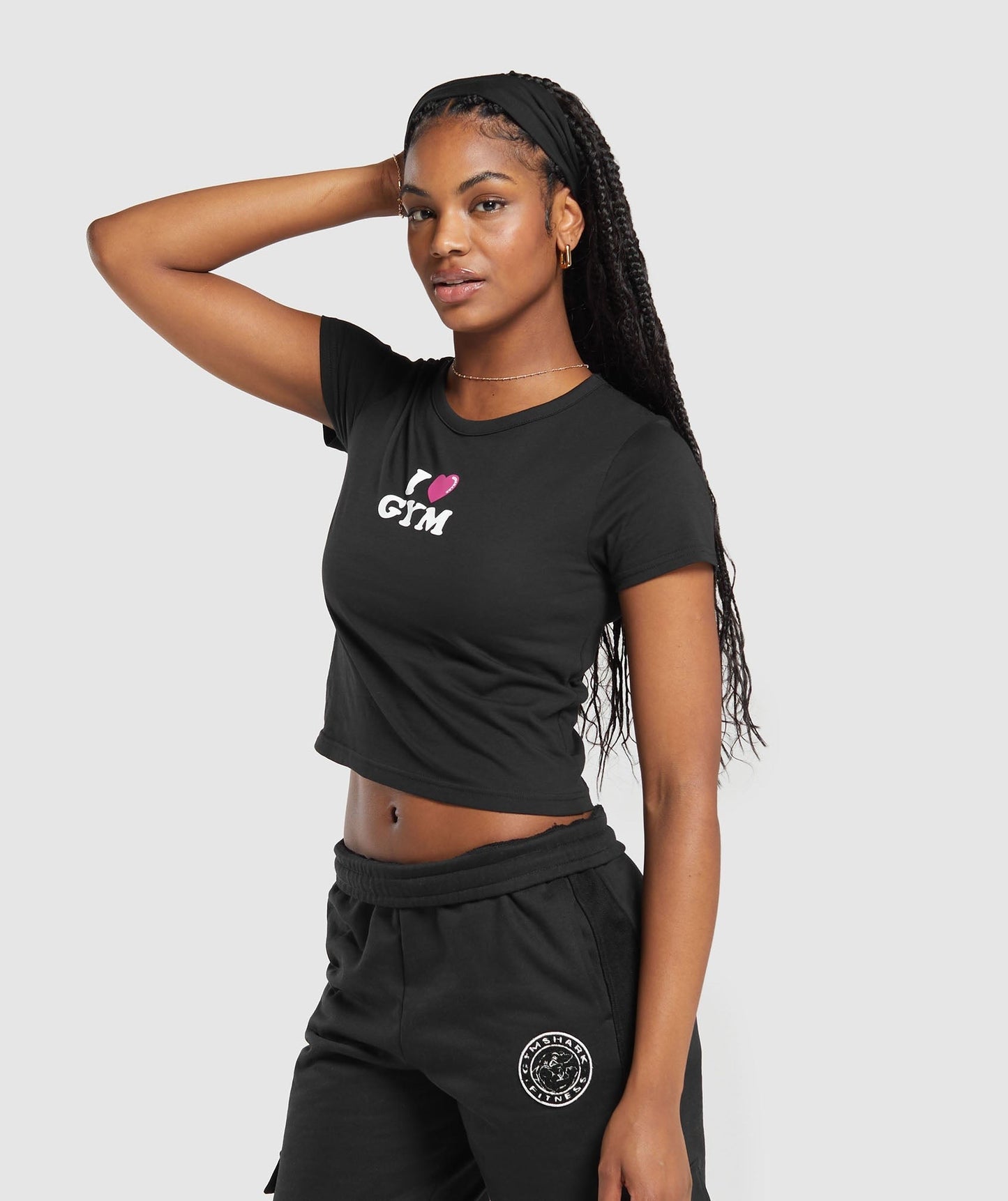 Gymshark I Heart Gym Baby T-Shirt - Black