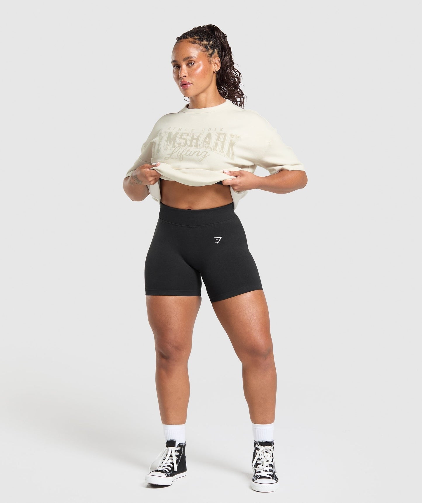 Gymshark Lifting Oversized Pump Cover - Oat White