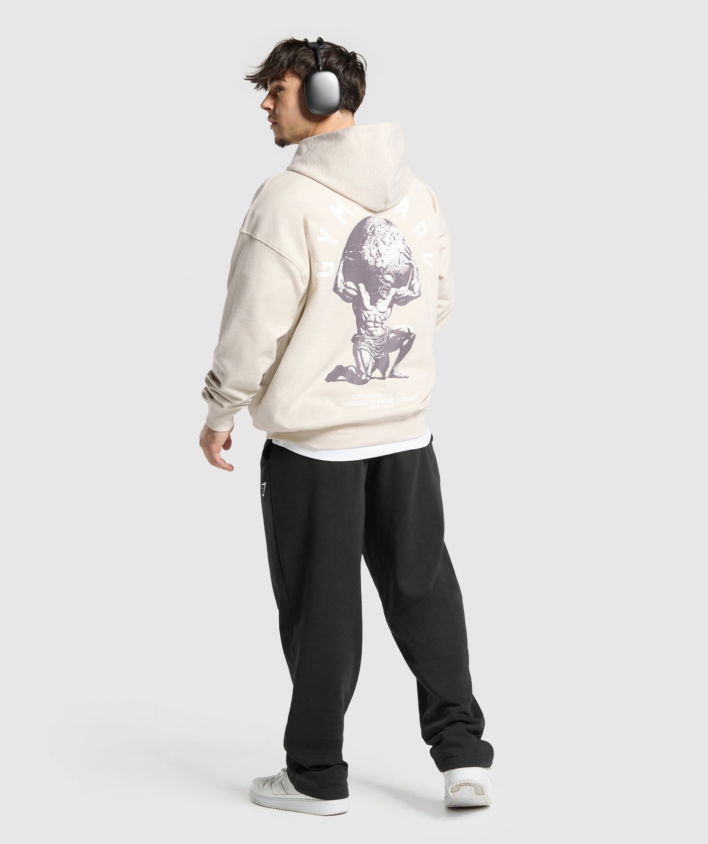Gymshark Atlas Zip Up Hoodie - Oat White