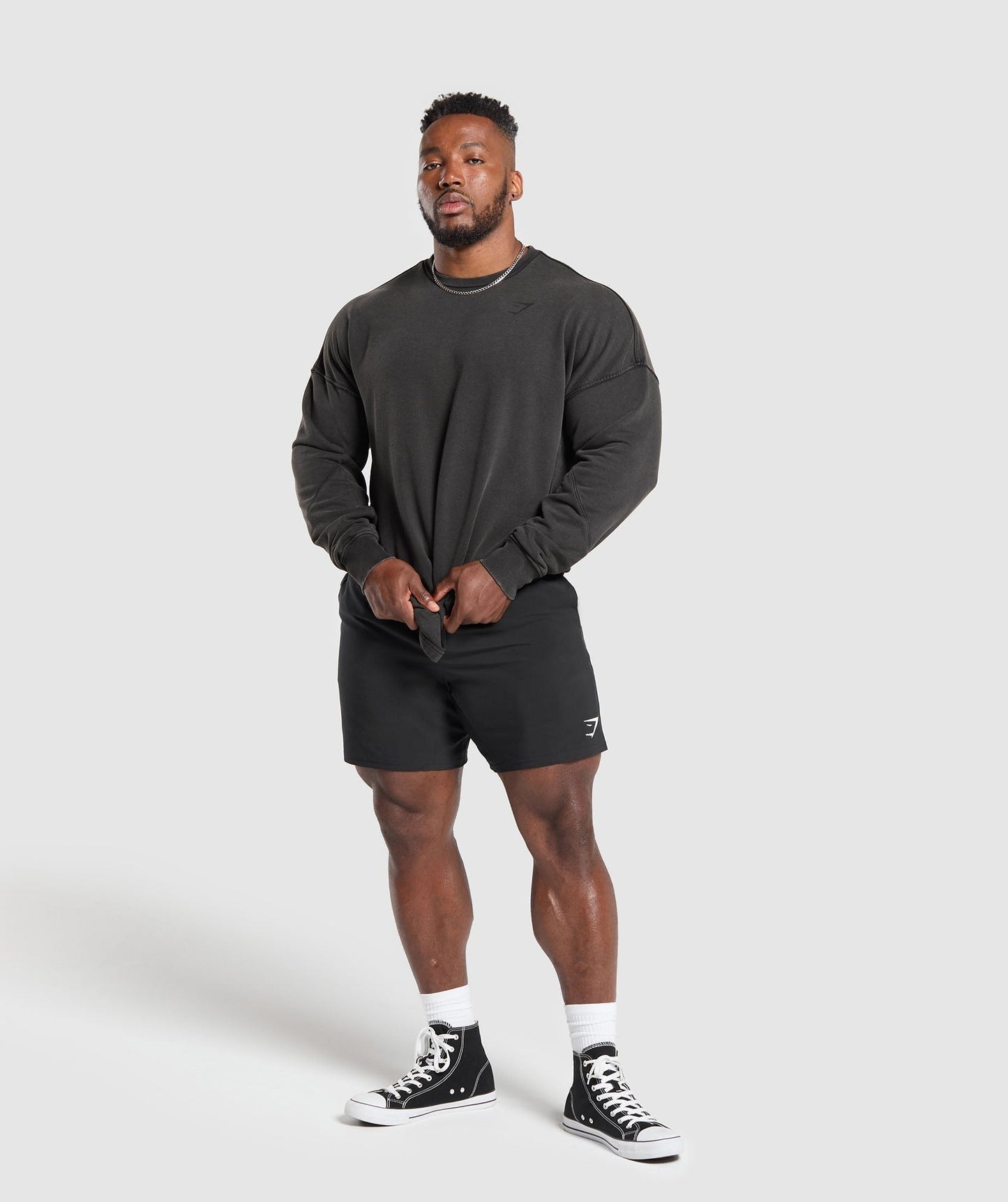 Gymshark Power Washed Crew - Black