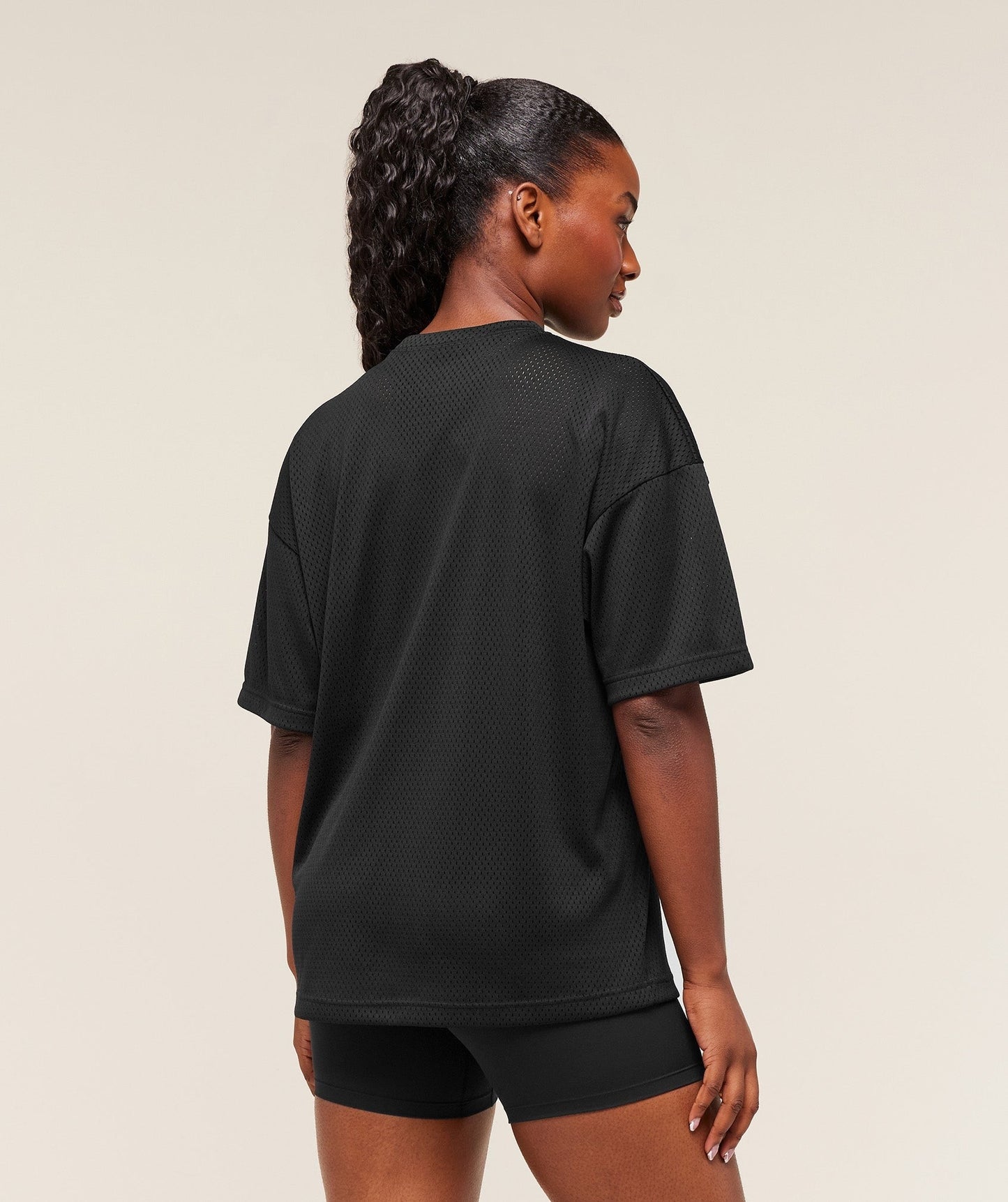 Gymshark Lifting Mesh Oversized Tee - Black