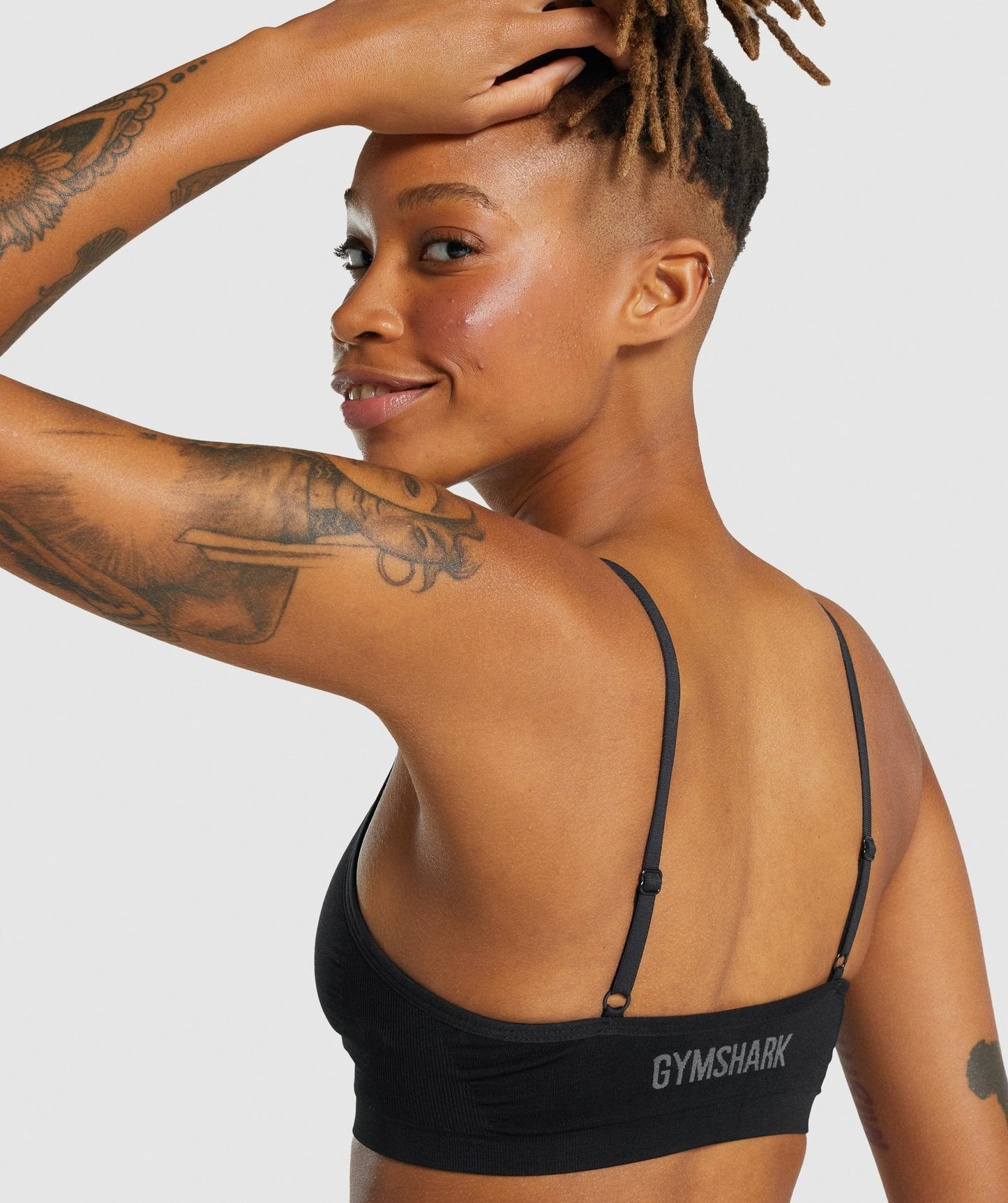 Gymshark Seamless Low Neck Bralette - Black
