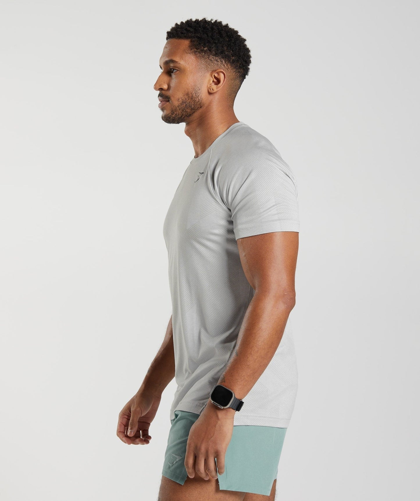 Gymshark Apex T-Shirt - Light Grey/Smokey Grey