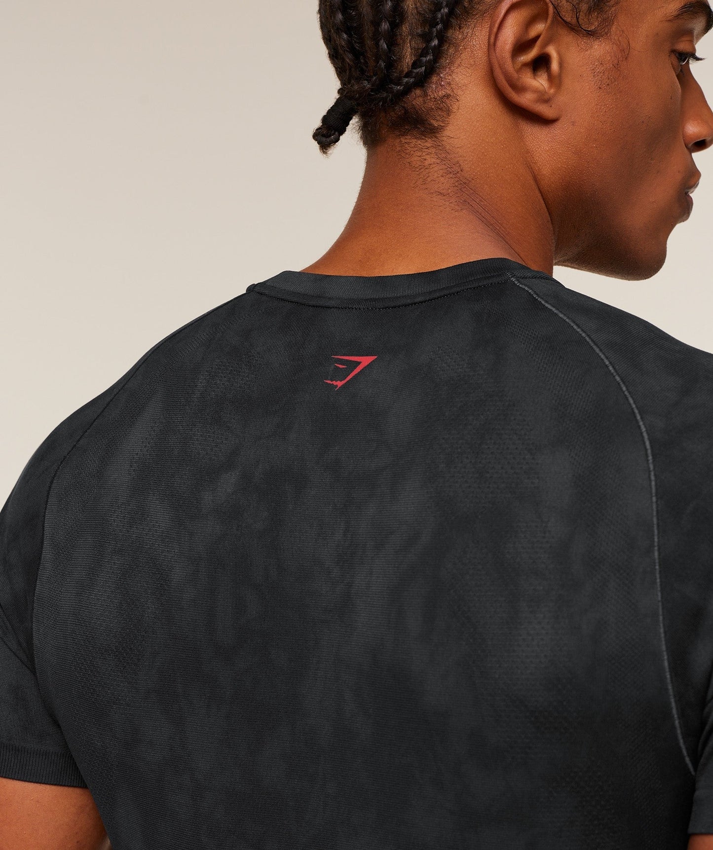 Gymshark Grunge Seamless T-Shirt - Black/Grey