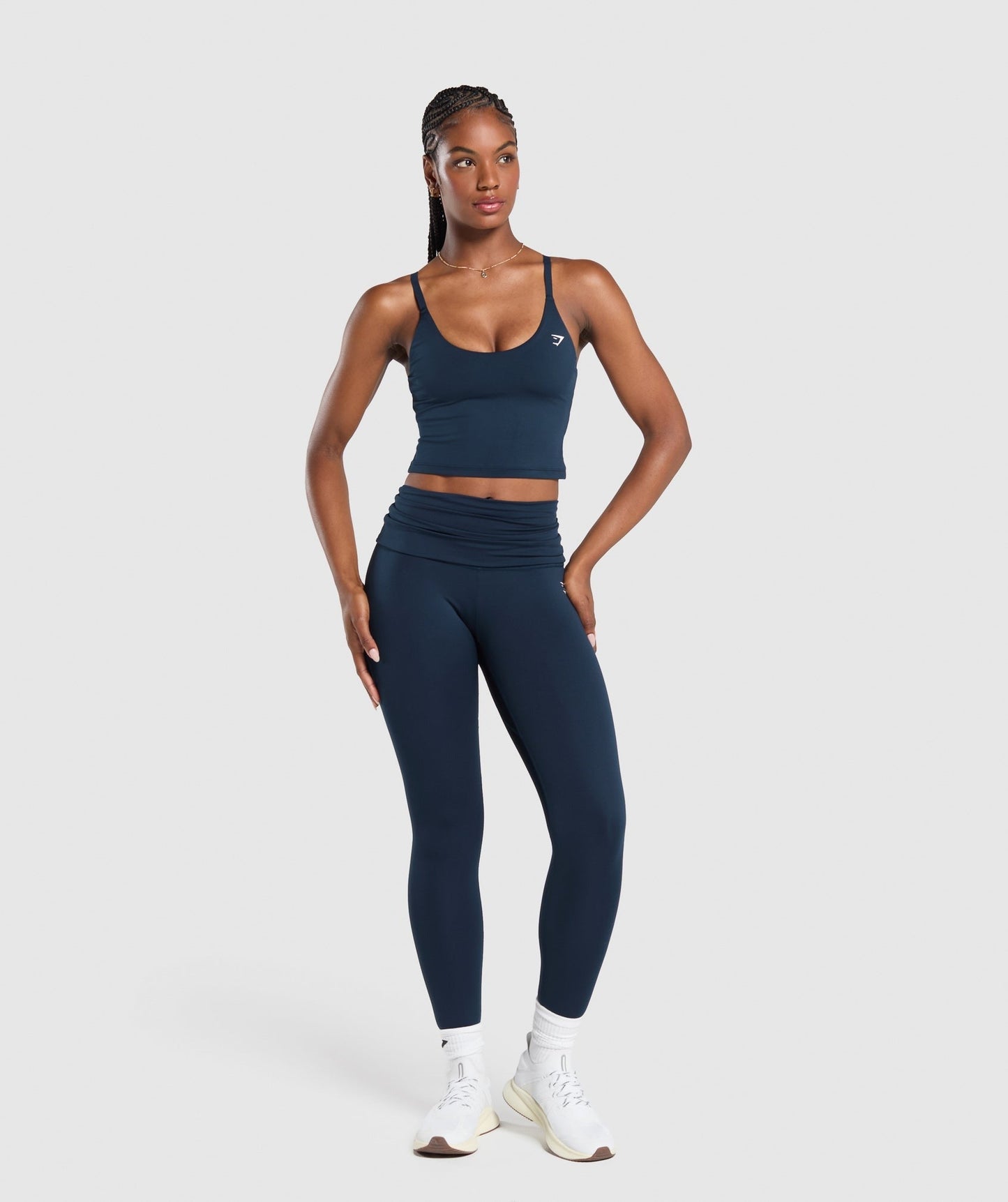 Gymshark Training Cami Tank With Shelf - Navy