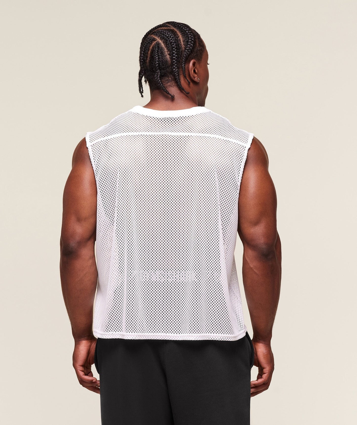 Gymshark Mesh Oversized Tank - White