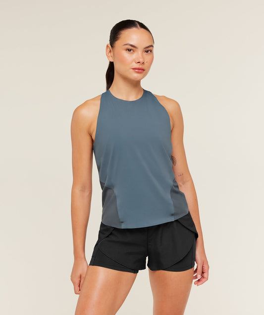 Gymshark Running Elite Loose Fit Tank - Titanium Blue