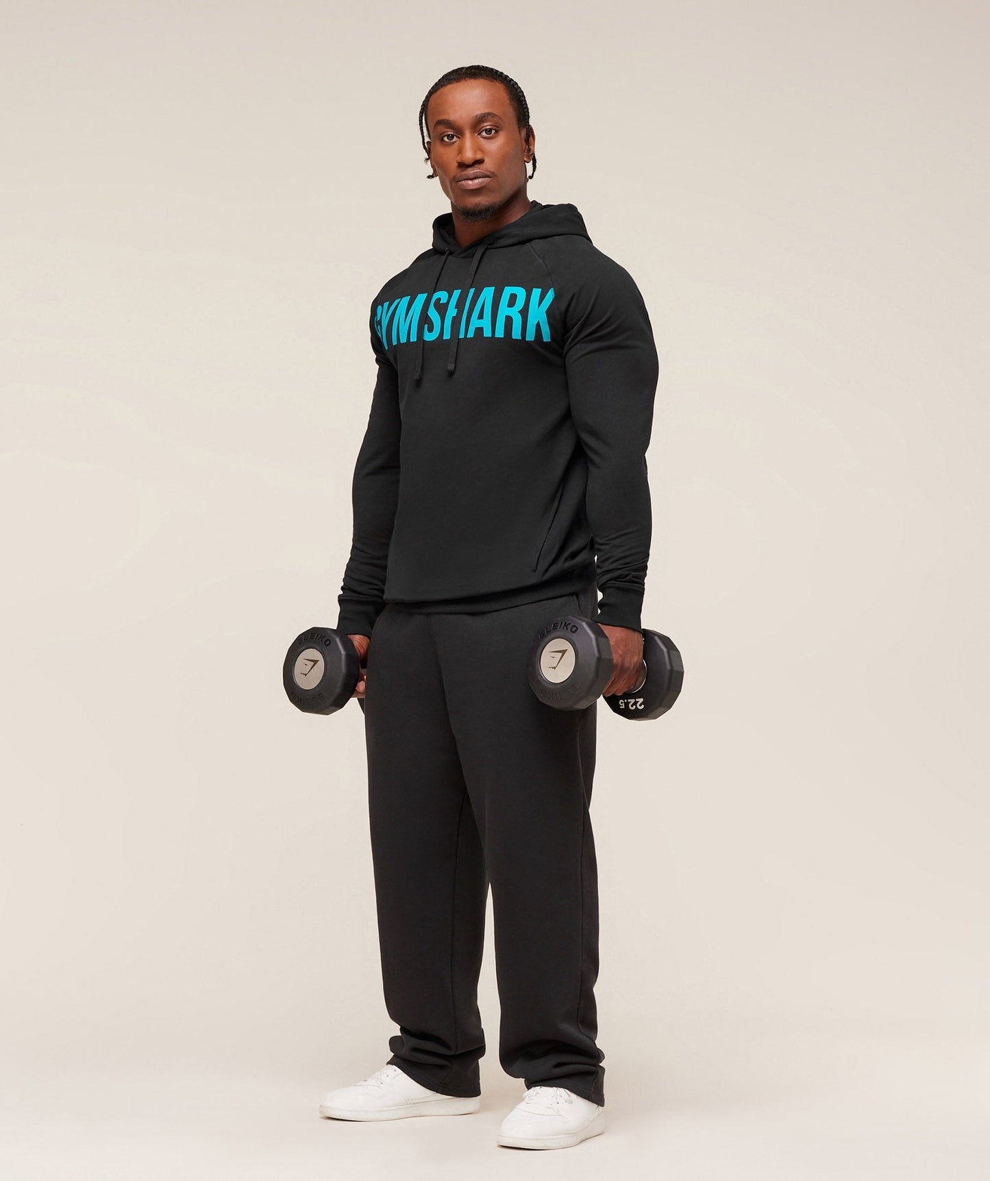 Gymshark Prime Hoodie - Black/Brand Blue