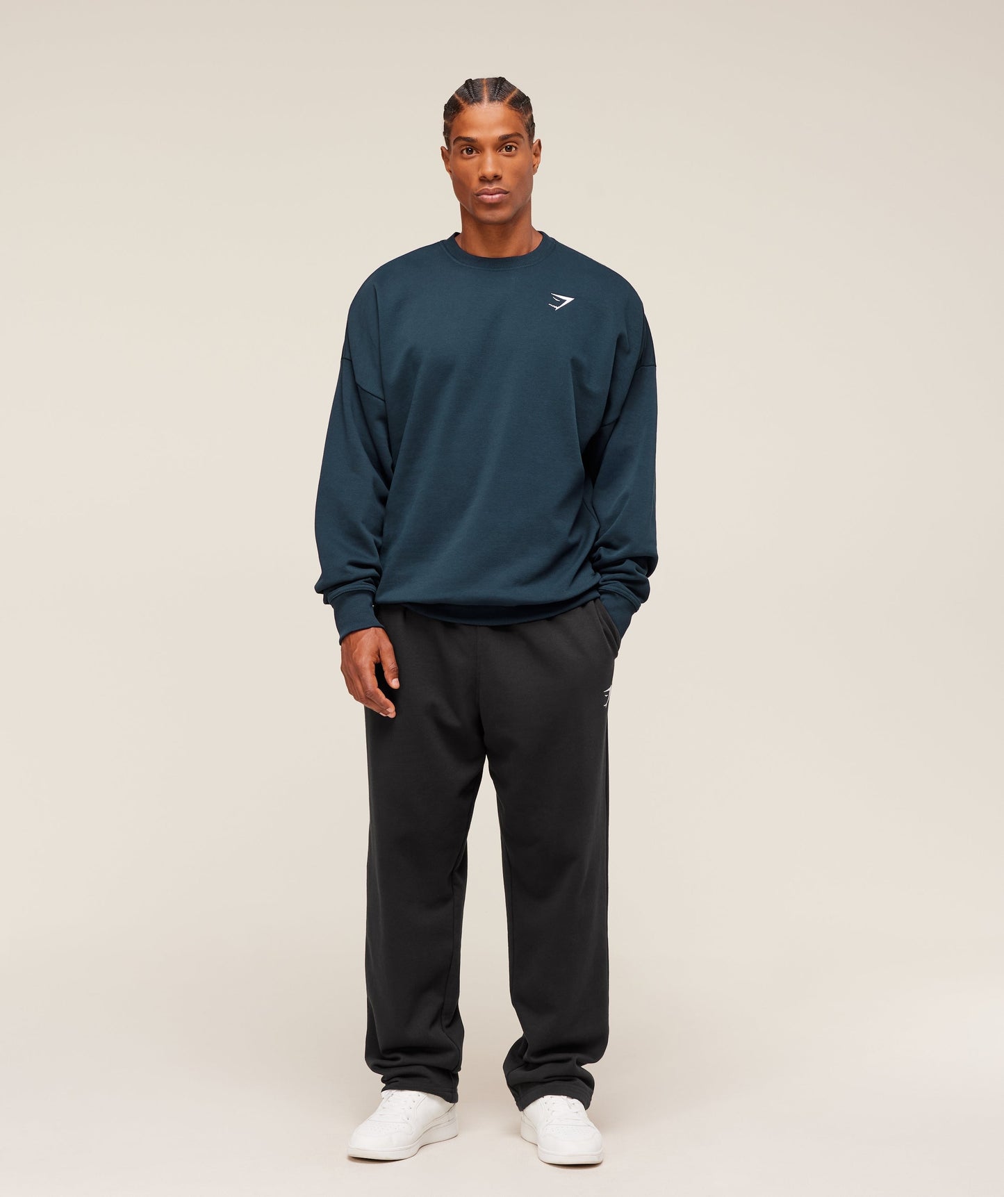 Gymshark Oversized Crest Crew - Navy