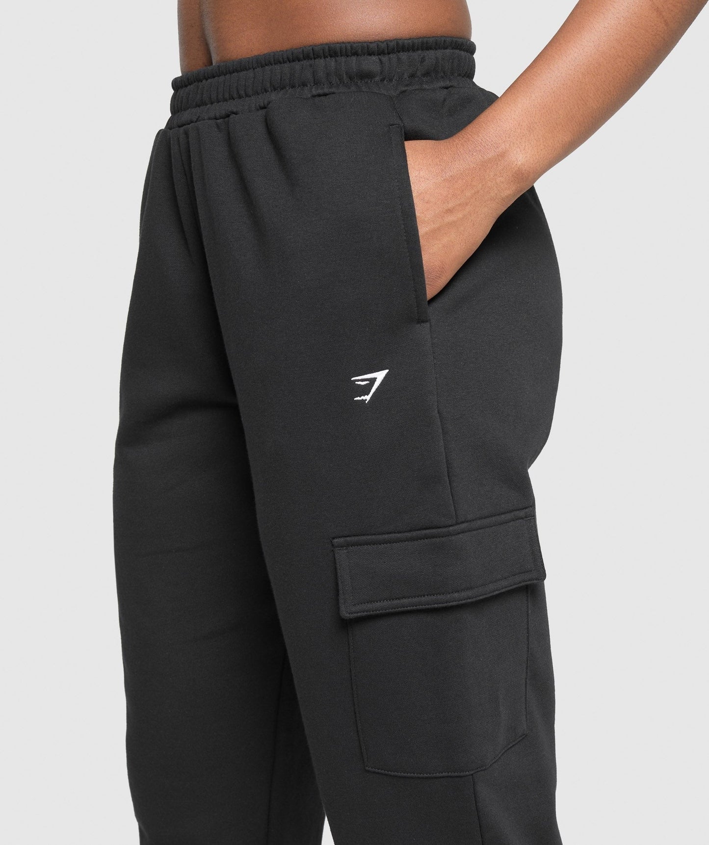 Gymshark Fleece Cargo Joggers - Black
