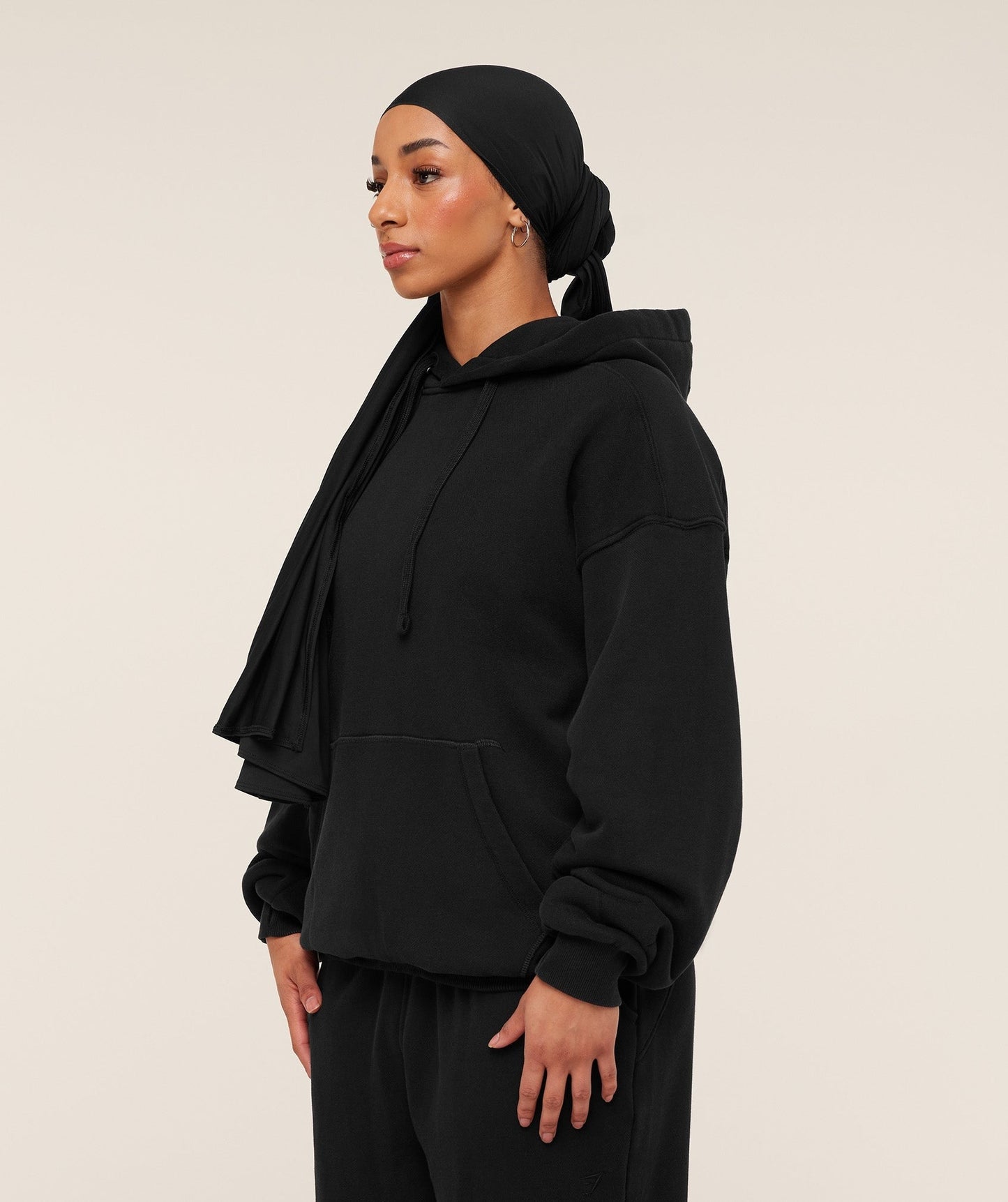 Gymshark Pump Cover Structured Fleece Hoodie - Black/Wash