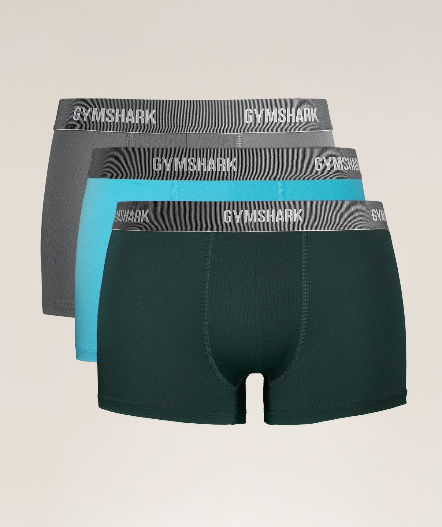 Gymshark Sports Tech Boxer 3PK - Silver Grey/Brand Blue/Deep Petrol Blue