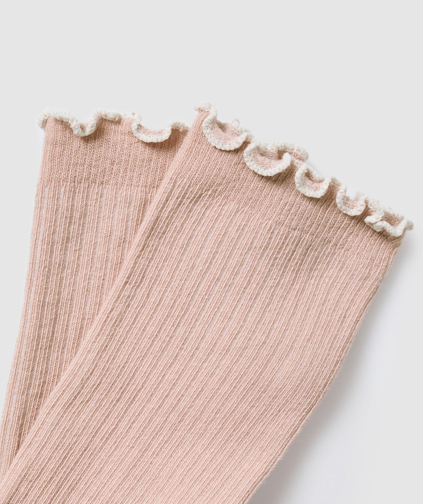 Gymshark Frill Crew Single Sock - Rest Pink/Oat White