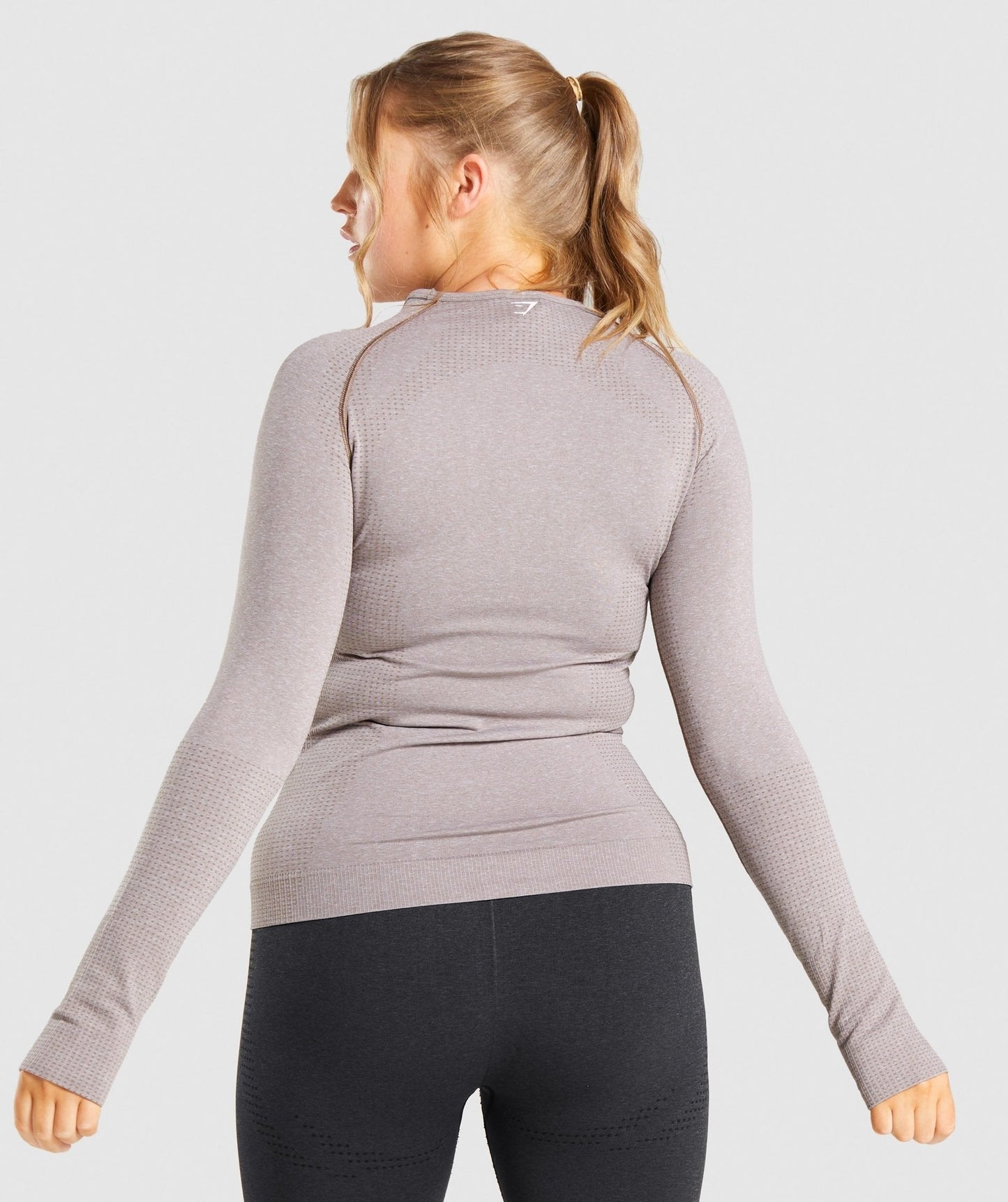 DNU - Gymshark Vital Seamless 2.0 Long Sleeve Top - Taupe Marl