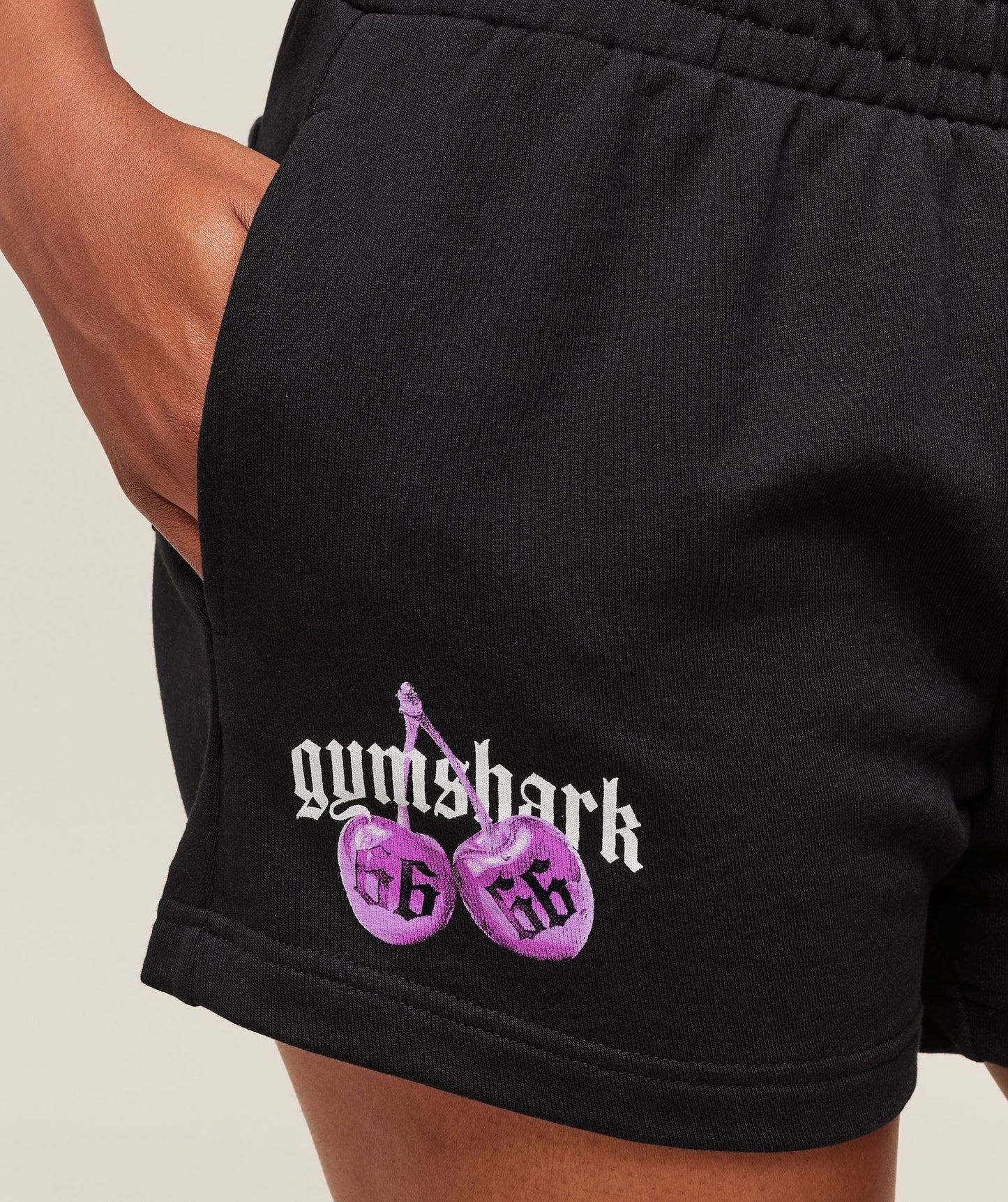Gymshark Cherry Graphic Shorts - Black