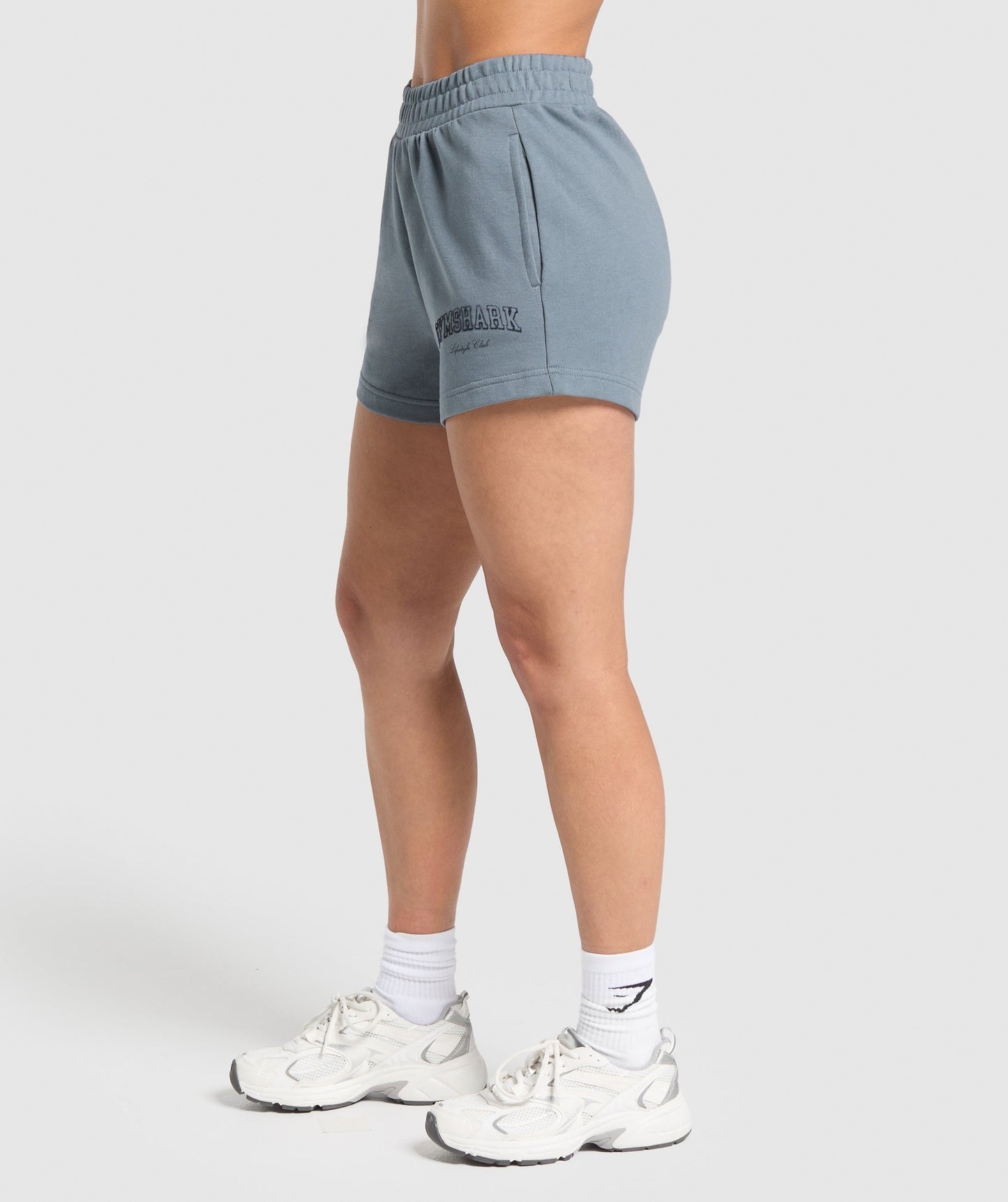 Gymshark Campus Classics Graphic Sweat Shortss - Iron Blue