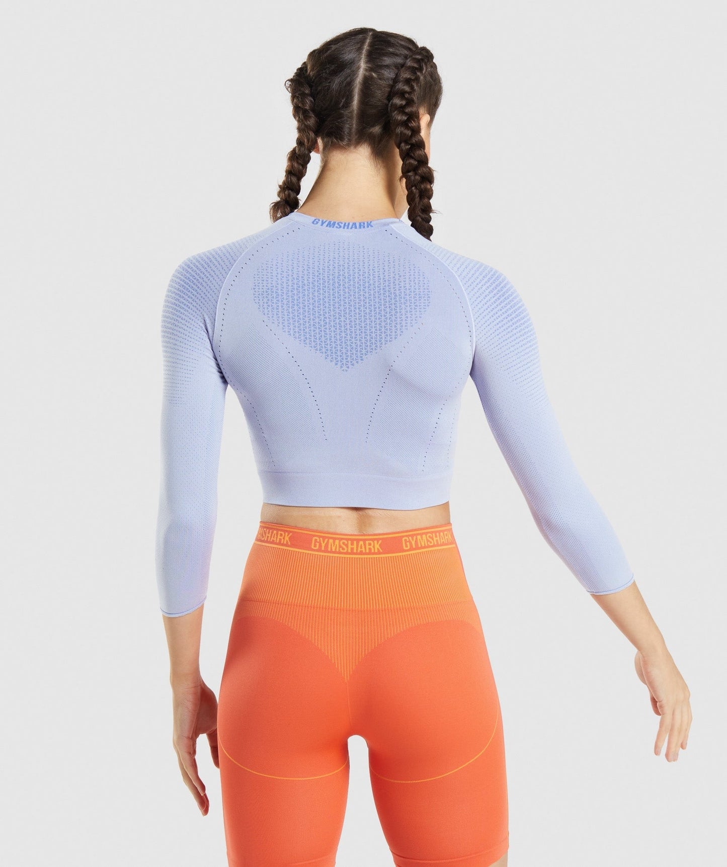 Gymshark Apex Seamless Crop Top - Lavender Blue/Court Blue