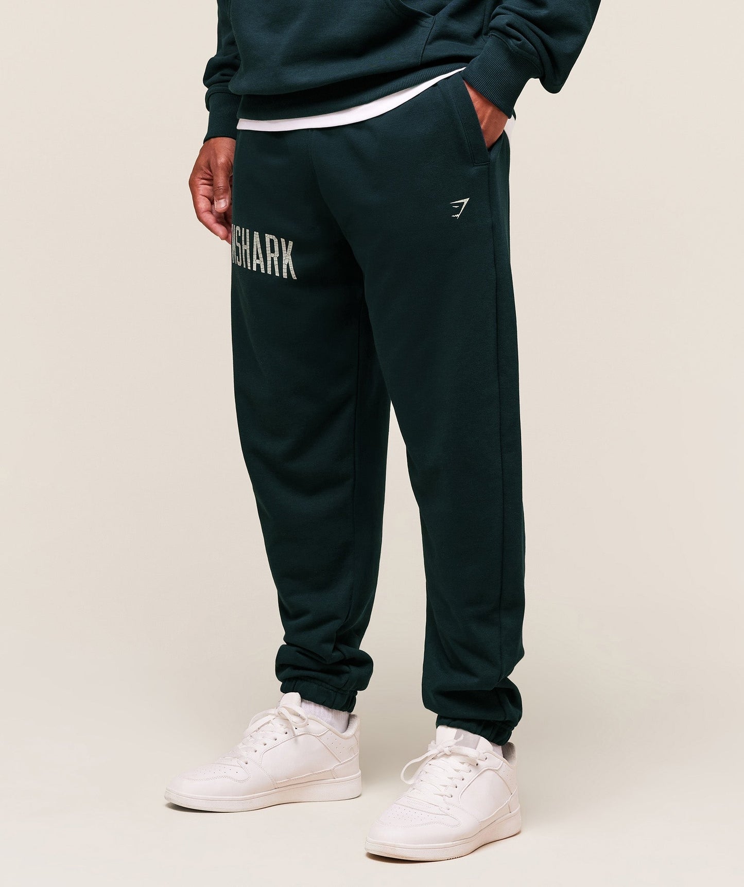 Gymshark Worn Graphic Joggers - Deep Petrol Blue