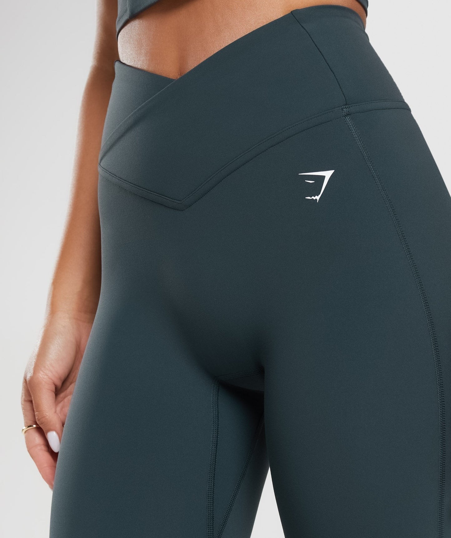 Gymshark Crossover Flared Tall Leggings - Darkest Teal
