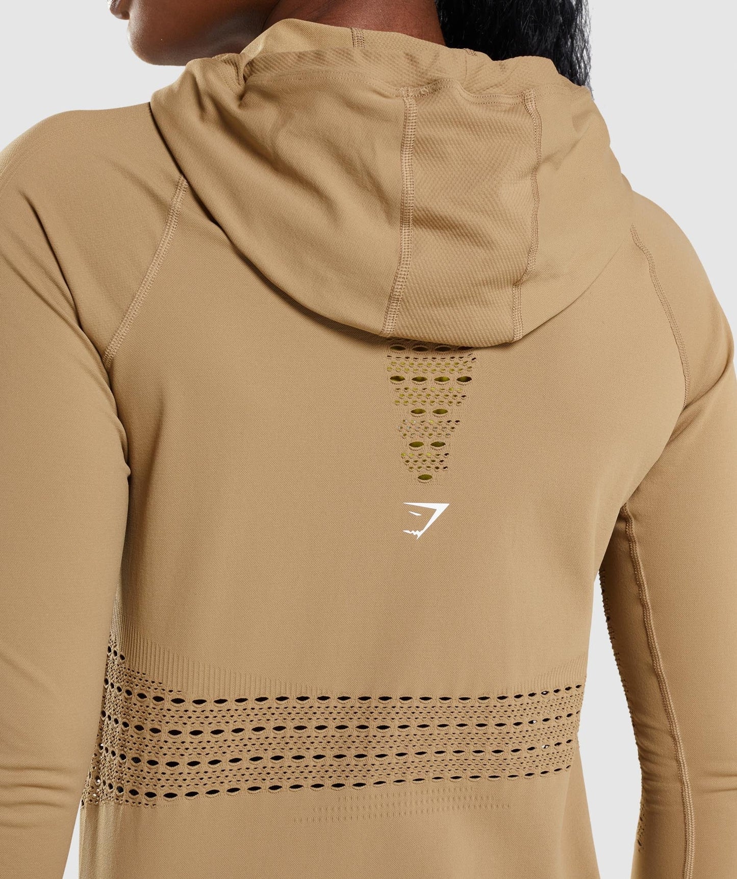 Gymshark Energy Seamless Hoodie - Biscotti Brown