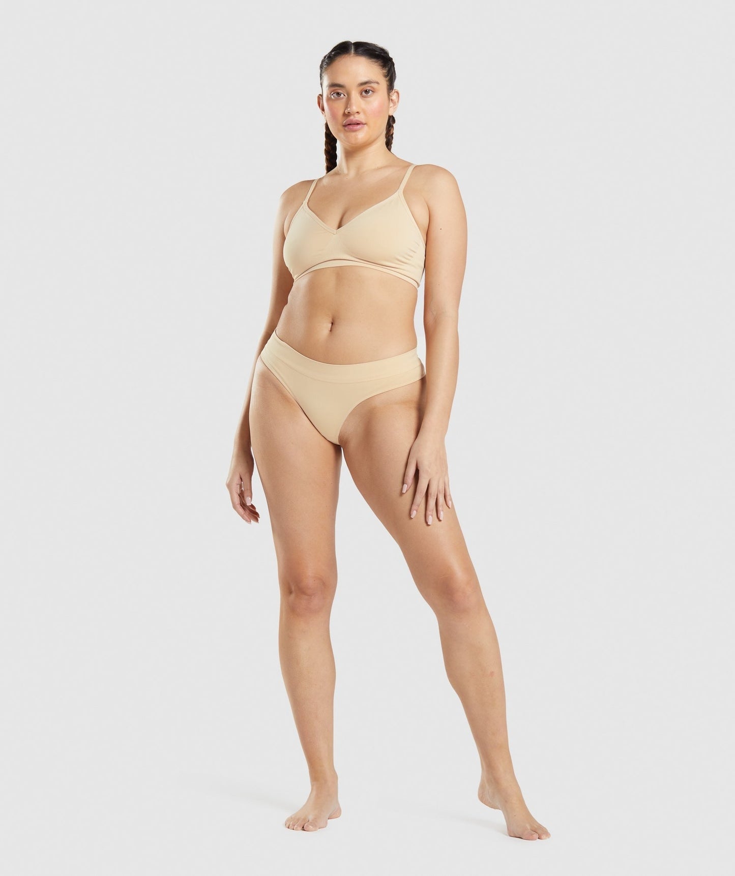 Gymshark Seamless Thong - Fawn Light Brown