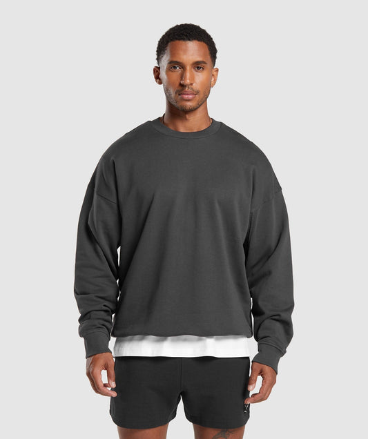 Gymshark Rest Day Essentials Crew - Onyx Grey