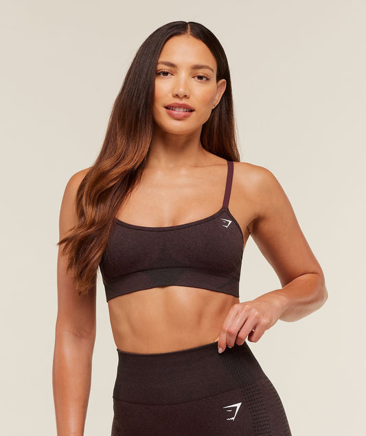 Gymshark Vital Sports Bra - Rich Maroon/Marl