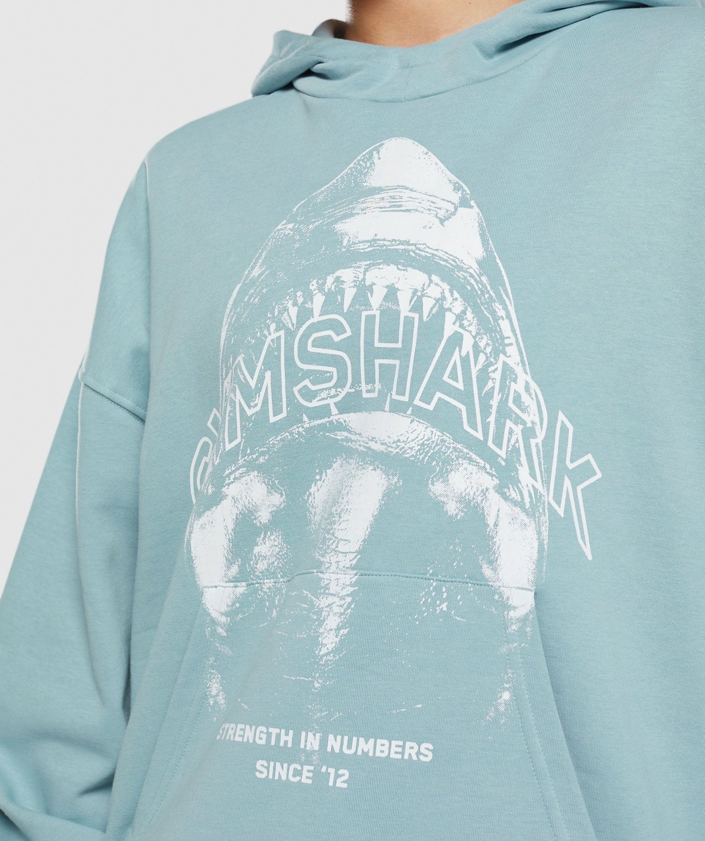 Gymshark Shark Attack Oversized Hoodie - Blue