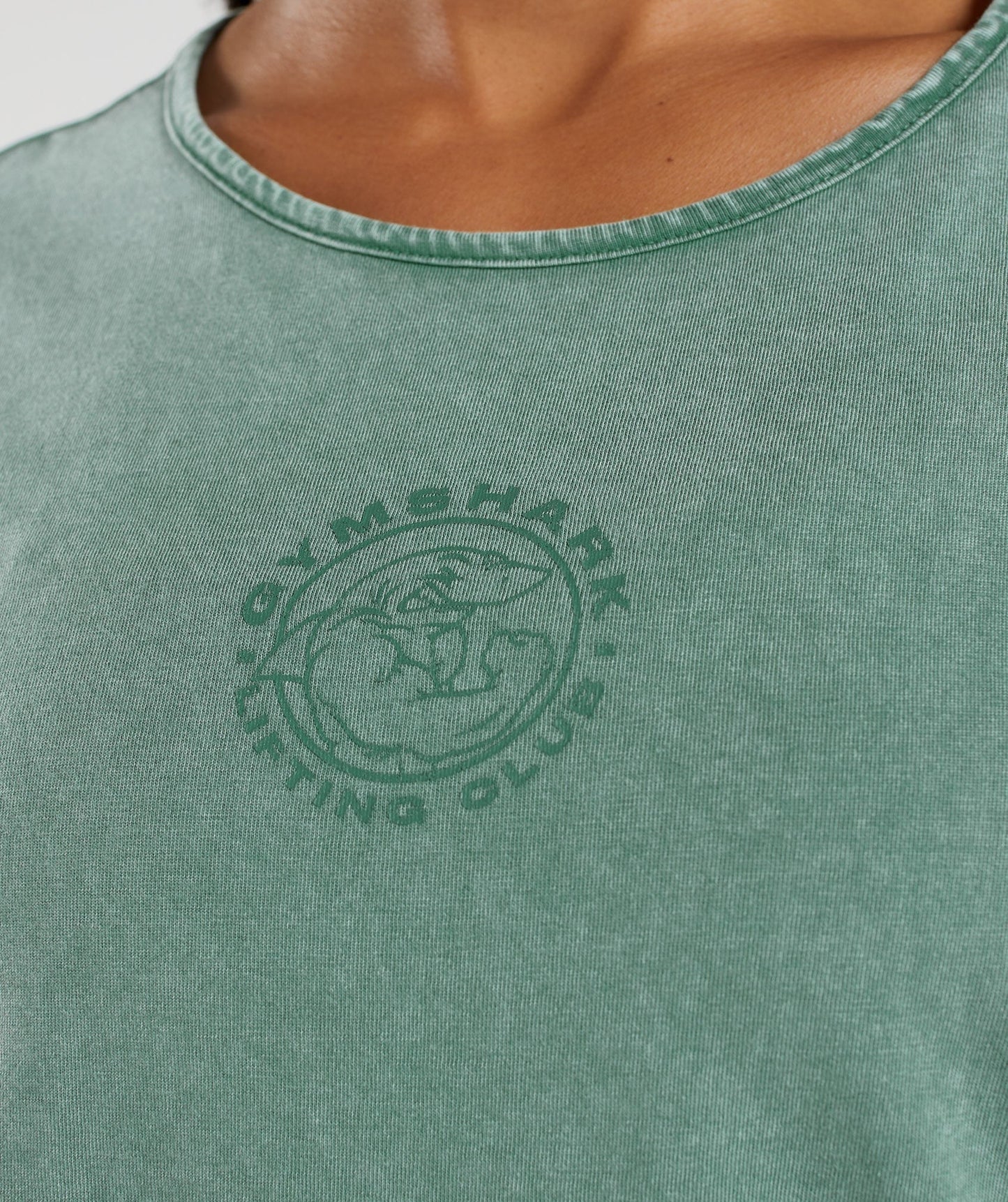 Gymshark Legacy Washed Long Sleeve Top - Hoya Green