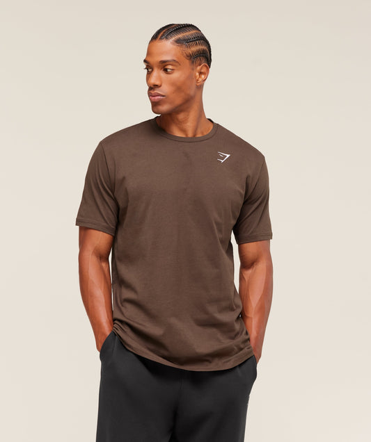 Gymshark Crest T-Shirt - Archive Brown