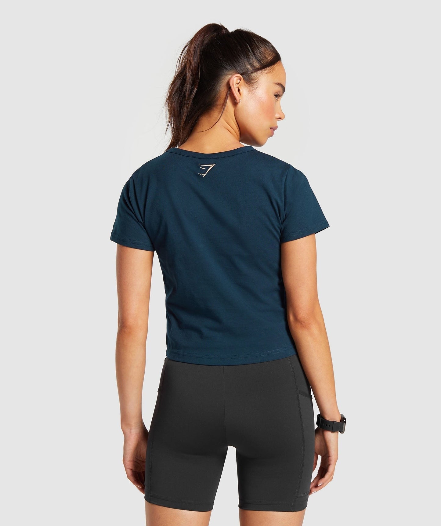 Gymshark Block Crop Top - Navy