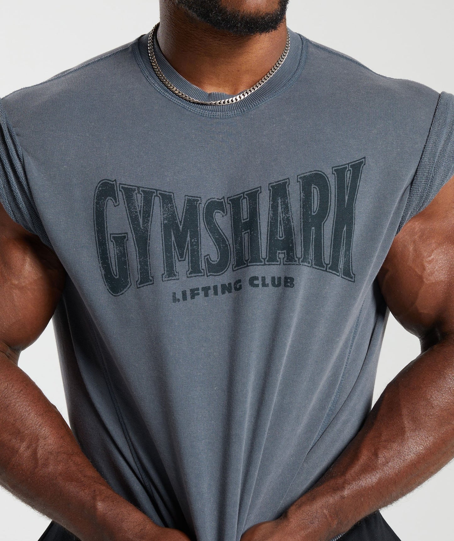 Gymshark Heritage Washed Short Sleeve Crew - Titanium Blue