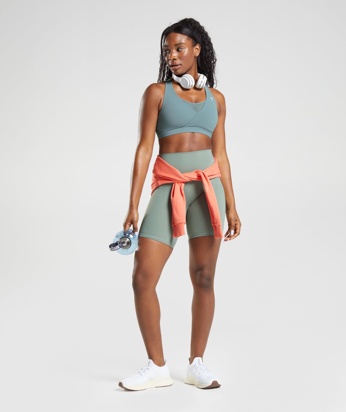 Gymshark Crossover Sports Bra - Thunder Blue