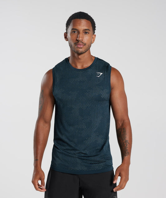 Gymshark Sport Seamless Tank - Navy/Denim Teal